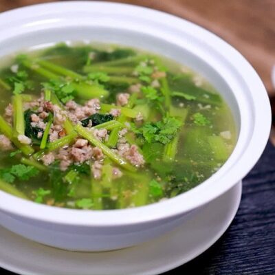 Canh Cải Thìa Thịt Băm